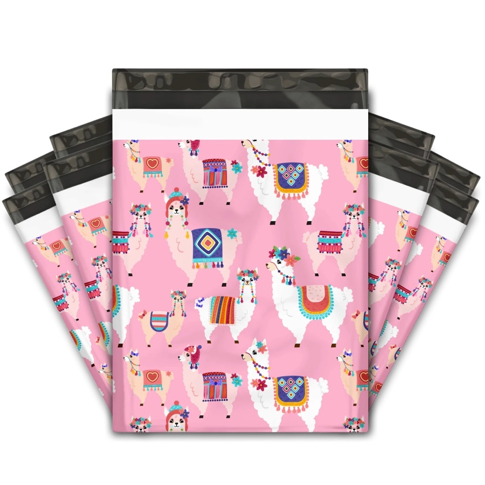20 Llama Boho Pink Poly Mailers 10x13 Cute Shipping Bags Boutique Packaging 🦙🎀